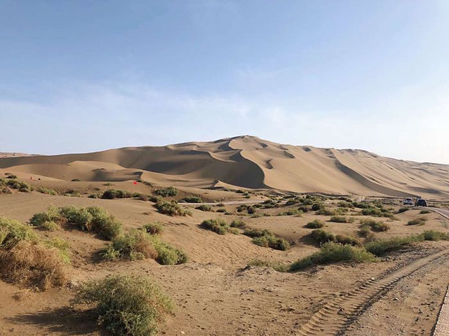"宁夏沙坡头是非常值得一游的景点 我们在景点玩儿了近5个小时还没尽兴 希望有机会还能再去 银川是..._腾格里沙漠"的评论图片